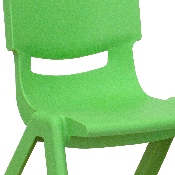 2 Pack Green Plastic Stackable School Chair with 10.5'' Seat Height, 2-YU-YCX-003-GREEN-GG