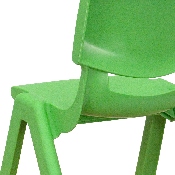 2 Pack Green Plastic Stackable School Chair with 10.5'' Seat Height, 2-YU-YCX-003-GREEN-GG