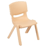 2 Pack Natural Plastic Stackable School Chair with 10.5" Seat Height, 2-YU-YCX-003-NAT-GG