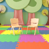 2 Pack Natural Plastic Stackable School Chair with 13.25" Seat Height, 2-YU-YCX-004-NAT-GG