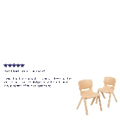 2 Pack Natural Plastic Stackable School Chair with 13.25" Seat Height, 2-YU-YCX-004-NAT-GG