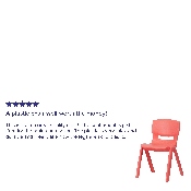 2 Pack Red Plastic Stackable School Chair with 13.25" Seat Height, 2-YU-YCX-004-RED-GG