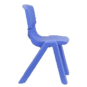 2 Pack Blue Plastic Stackable School Chair with 15.5" Seat Height, 2-YU-YCX-005-BLUE-GG