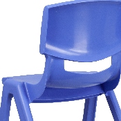 2 Pack Blue Plastic Stackable School Chair with 15.5" Seat Height, 2-YU-YCX-005-BLUE-GG