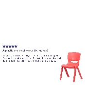 2 Pack Red Plastic Stackable School Chair with 15.5" Seat Height, 2-YU-YCX-005-RED-GG