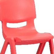 2 Pack Red Plastic Stackable School Chair with 15.5" Seat Height, 2-YU-YCX-005-RED-GG