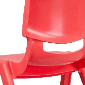 2 Pack Red Plastic Stackable School Chair with 15.5" Seat Height, 2-YU-YCX-005-RED-GG