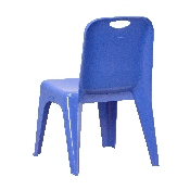 2 Pack Blue Plastic Stackable School Chair with Carrying Handle and 11" Seat Height, 2-YU-YCX-011-BLUE-GG