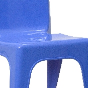 2 Pack Blue Plastic Stackable School Chair with Carrying Handle and 11" Seat Height, 2-YU-YCX-011-BLUE-GG