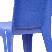 2 Pack Blue Plastic Stackable School Chair with Carrying Handle and 11" Seat Height, 2-YU-YCX-011-BLUE-GG