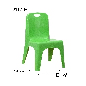 2 Pack Green Plastic Stackable School Chair with Carrying Handle and 11" Seat Height, 2-YU-YCX-011-GREEN-GG