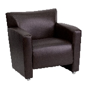 HERCULES Majesty Series Brown LeatherSoft Chair, 222-1-BN-GG
