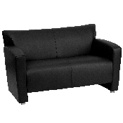 HERCULES Majesty Series Black LeatherSoft Loveseat, 222-2-BK-GG