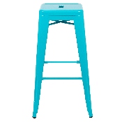 30" High Metal Indoor Bar Stool in Teal - Stackable Set of 4, 4-ET-31320-30-TL-R-GG