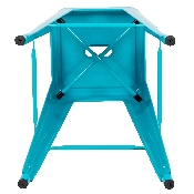 30" High Metal Indoor Bar Stool in Teal - Stackable Set of 4, 4-ET-31320-30-TL-R-GG