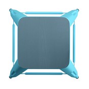 Cierra Set of 4 Commercial Grade 30" High Backless Teal Metal Indoor Bar Height Stools with Teal-Blue All-Weather Poly Resin Seats, 4-ET-31320-30-TL-R-PL2C-GG