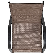 4 Pack Brazos Series Brown Outdoor Stack Chair with Flex Comfort Material and Metal Frame, 4-JJ-303C-B-GG