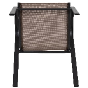 4 Pack Brazos Series Brown Outdoor Stack Chair with Flex Comfort Material and Metal Frame, 4-JJ-303C-B-GG