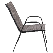 4 Pack Brazos Series Gray Outdoor Stack Chair with Flex Comfort Material and Metal Frame, 4-JJ-303C-G-GG