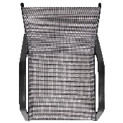 4 Pack Brazos Series Gray Outdoor Stack Chair with Flex Comfort Material and Metal Frame, 4-JJ-303C-G-GG
