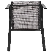 4 Pack Brazos Series Gray Outdoor Stack Chair with Flex Comfort Material and Metal Frame, 4-JJ-303C-G-GG