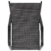 4 Pack Brazos Series Black Outdoor Stack Chair with Flex Comfort Material and Metal Frame, 4-JJ-303C-GG