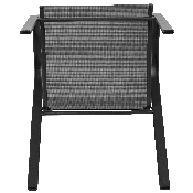 4 Pack Brazos Series Black Outdoor Stack Chair with Flex Comfort Material and Metal Frame, 4-JJ-303C-GG