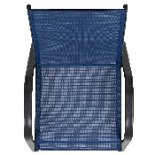 4 Pack Brazos Series Navy Outdoor Stack Chair with Flex Comfort Material and Metal Frame, 4-JJ-303C-NV-GG