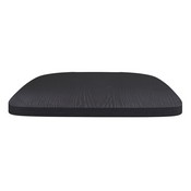 Perry Set of 4 Poly Resin Wood Seat with Rounded Edges for Colorful Metal Chairs and Stools in Black, 4-JJ-SEA-PL01-BK-GG