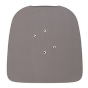 Perry Set of 4 Poly Resin Wood Seat with Rounded Edges for Colorful Metal Chairs and Stools in Gray, 4-JJ-SEA-PL01-GY-GG