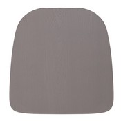 Perry Set of 4 Poly Resin Wood Seat with Rounded Edges for Colorful Metal Chairs and Stools in Gray, 4-JJ-SEA-PL01-GY-GG