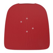 Perry Set of 4 Poly Resin Wood Seat with Rounded Edges for Colorful Metal Chairs and Stools in Red, 4-JJ-SEA-PL01-RED-GG