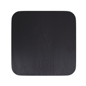 Perry Poly Resin Wood Square Seat with Rounded Edges for Colorful Metal Barstools in Black, 4-JJ-SEA-PL02-BK-GG
