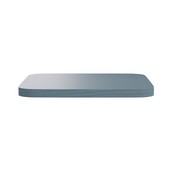 Perry Poly Resin Wood Square Seat with Rounded Edges for Colorful Metal Barstools in Teal-Blue, 4-JJ-SEA-PL02-CB-GG