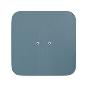 Perry Poly Resin Wood Square Seat with Rounded Edges for Colorful Metal Barstools in Teal-Blue, 4-JJ-SEA-PL02-CB-GG