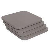 Perry Poly Resin Wood Square Seat with Rounded Edges for Colorful Metal Barstools in Gray, 4-JJ-SEA-PL02-GY-GG