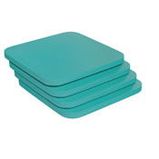 Perry Poly Resin Wood Square Seat with Rounded Edges for Colorful Metal Barstools in Mint, 4-JJ-SEA-PL02-MINT-GG