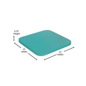 Perry Poly Resin Wood Square Seat with Rounded Edges for Colorful Metal Barstools in Mint, 4-JJ-SEA-PL02-MINT-GG