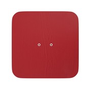 Perry Poly Resin Wood Square Seat with Rounded Edges for Colorful Metal Barstools in Red, 4-JJ-SEA-PL02-RED-GG