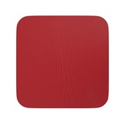Perry Poly Resin Wood Square Seat with Rounded Edges for Colorful Metal Barstools in Red, 4-JJ-SEA-PL02-RED-GG