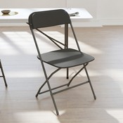 Hercules Big and Tall Commercial Folding Chair - Extra Wide 650LB. Capacity - Durable Plastic - Gray, 4-Pack, 4-LE-L-3-W-GY-GG