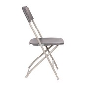 Hercules Big and Tall Commercial Folding Chair - Extra Wide 650LB. Capacity - Durable Plastic - Gray, 4-Pack, 4-LE-L-3-W-GY-GG