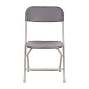 Hercules Big and Tall Commercial Folding Chair - Extra Wide 650LB. Capacity - Durable Plastic - Gray, 4-Pack, 4-LE-L-3-W-GY-GG