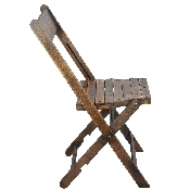 Slatted Wood Folding Special Event Chair - Antique Black, Set of 4, 4-WFC-SLAT-AB-GG