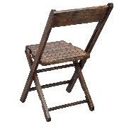 Slatted Wood Folding Special Event Chair - Antique Black, Set of 4, 4-WFC-SLAT-AB-GG