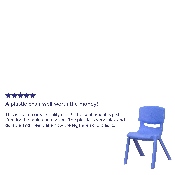 4 Pack Blue Plastic Stackable School Chair with 12'' Seat Height, 4-YU-YCX4-001-BLUE-GG
