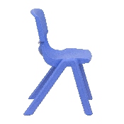 4 Pack Blue Plastic Stackable School Chair with 12'' Seat Height, 4-YU-YCX4-001-BLUE-GG