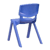 4 Pack Blue Plastic Stackable School Chair with 12'' Seat Height, 4-YU-YCX4-001-BLUE-GG