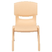 4 Pack Natural Plastic Stackable School Chair with 12'' Seat Height, 4-YU-YCX4-001-NAT-GG