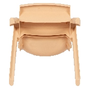 4 Pack Natural Plastic Stackable School Chair with 12'' Seat Height, 4-YU-YCX4-001-NAT-GG